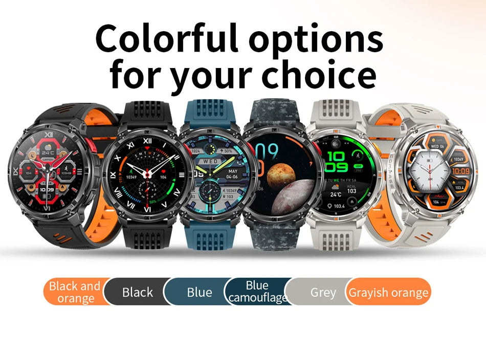 2026 T-Rex3 Pro Smart Watch 1100mAh GPS 5ATM Military Sports Compass Run