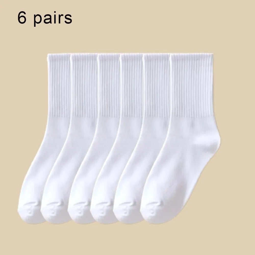 Women Mid Socks Multi Pack Breathable Sweat Absorb Casual Sports Socks