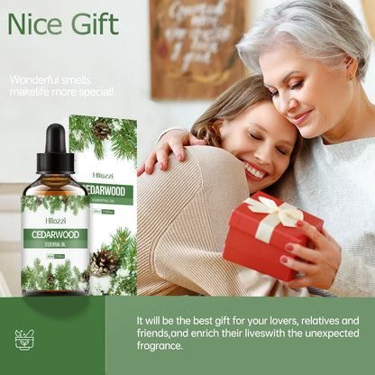 Cedarwood Essential Oil | Pure Plant Aromatherapy Oil for Diffuser, Humidifier & Soap