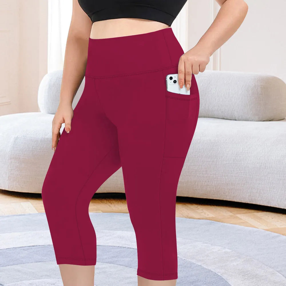 Sculpt & Flow Leggings - Plus Size Capri Black