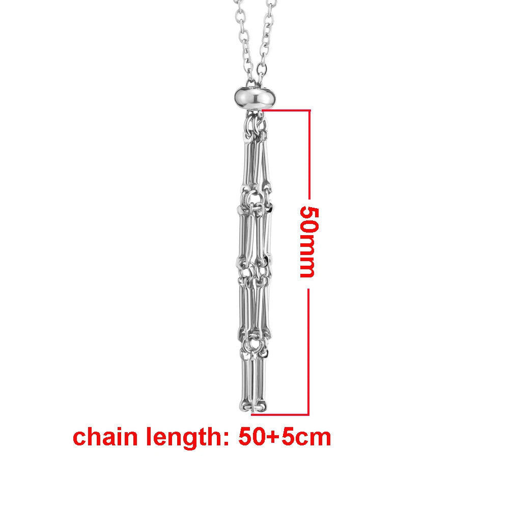 Adjustable Stainless Steel Crystal Cage Necklace Holder Pendant
