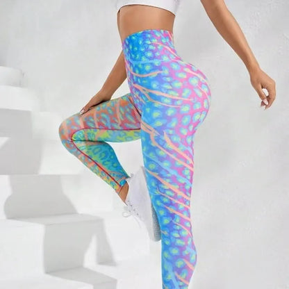 Second Skin Leggings - Seamless Multicolor Pattern