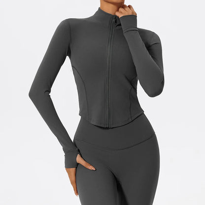 Women Zip Up Yoga Jacket | Ultra Soft Quick Dry Sports Top