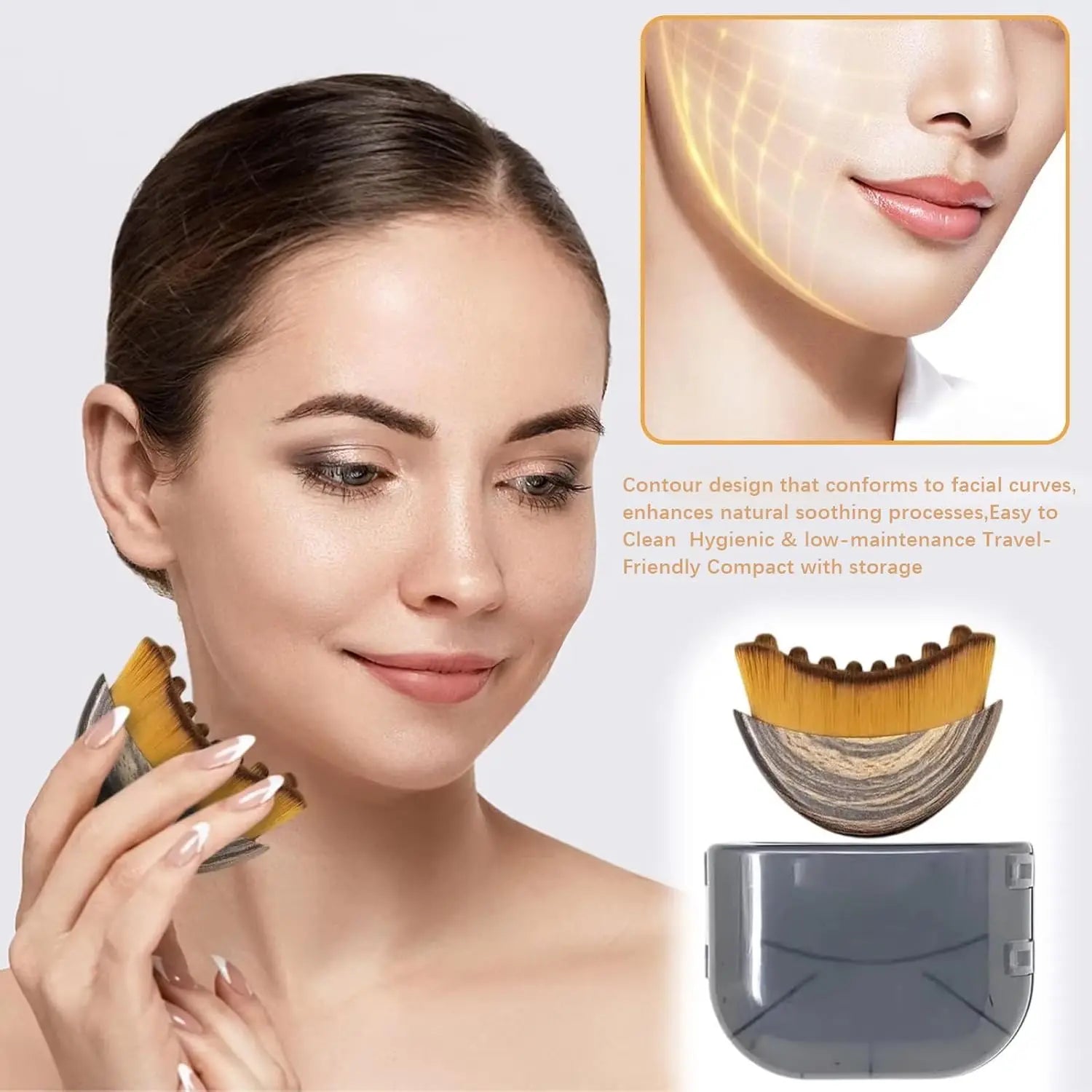 Lymphatic Contour Face Brush | Facial Drainage & Sculpting Tool