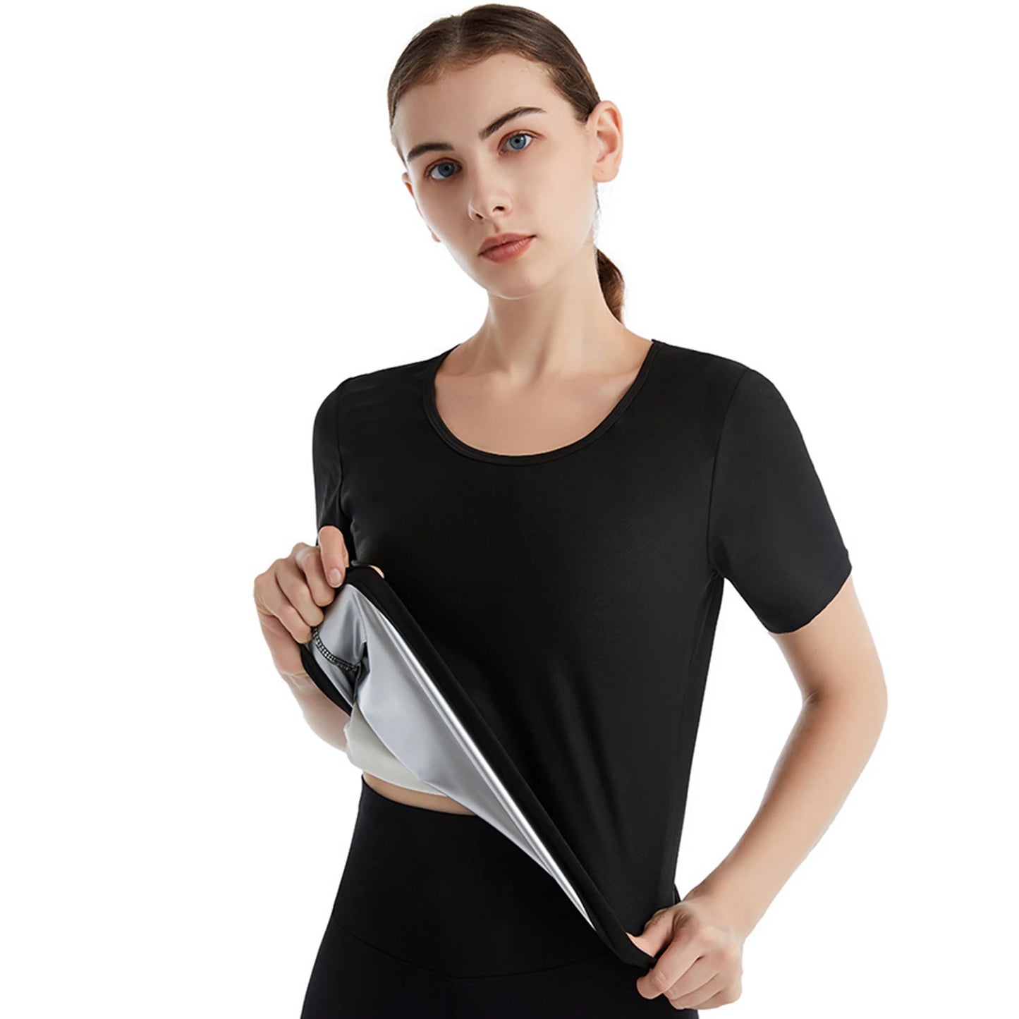 Women Sauna Sweat Workout Top | Weight Loss Shapewear Yoga Gym Shirt