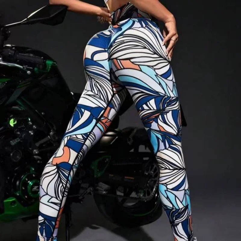 Second Skin Leggings - Seamless Multicolor Pattern