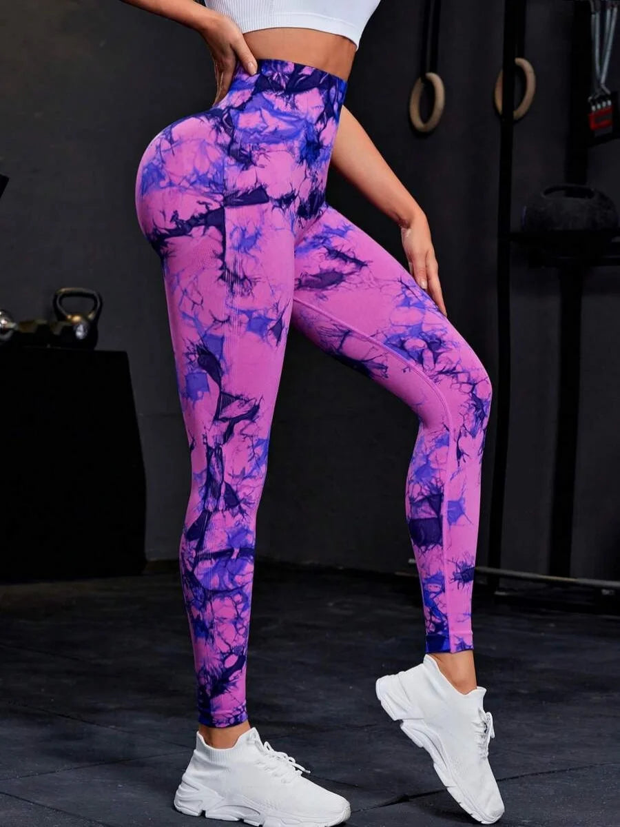 Second Skin Leggings - Seamless Multicolor Pattern