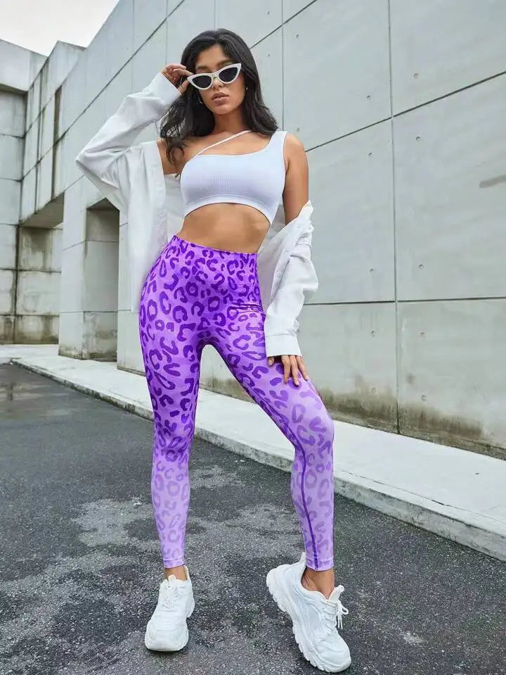 Second Skin Leggings - Blue or Pink Leopard