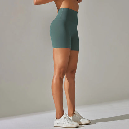 Women High Waist Yoga Shorts Squat Proof Gym Workout Fitness Cycling Shorts