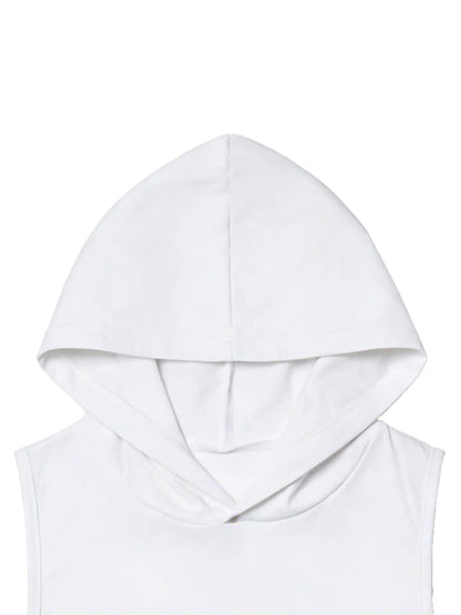 Women Sleeveless Hoodie Atlanta USA Tank Top Loose Side Split Casual Vest TikTok