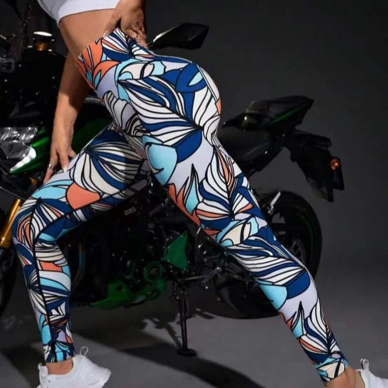 Second Skin Leggings - Seamless Multicolor Pattern