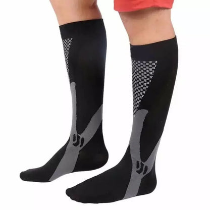 Womans Mens Running Compression Socks Unisex 20-30mmHg Sport Pain Relief Black