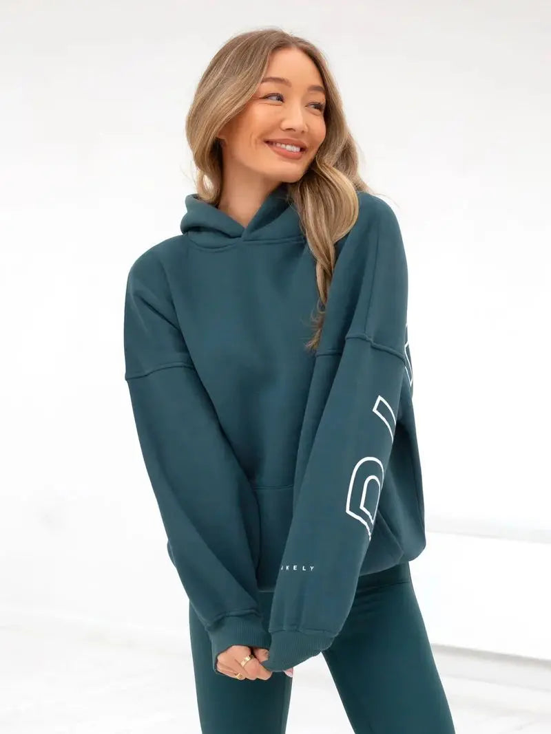 Womans Oversized Hip Hop Hoodie Printed Streetwear Sweatshirt Top