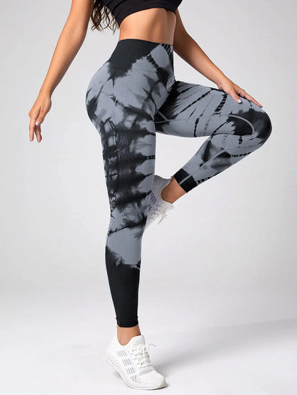 Sculpt & Flow Leggings - Scrunch Tie Dye