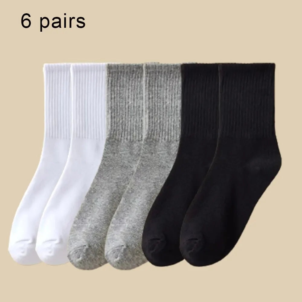 Women Mid Socks Multi Pack Breathable Sweat Absorb Casual Sports Socks