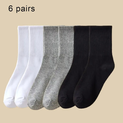 Women Mid Socks Multi Pack Breathable Sweat Absorb Casual Sports Socks