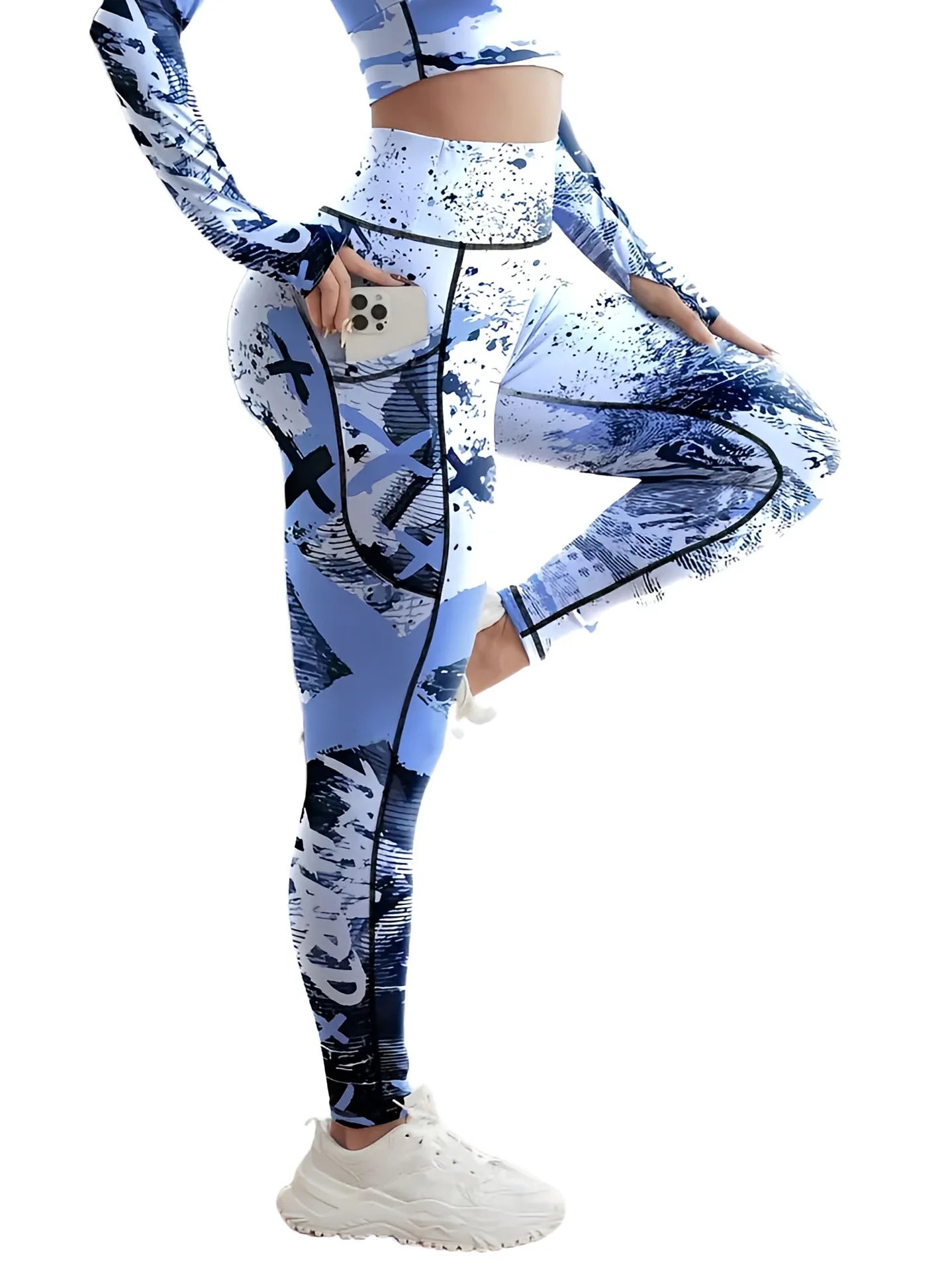 Second Skin Leggings - Patchwork Print