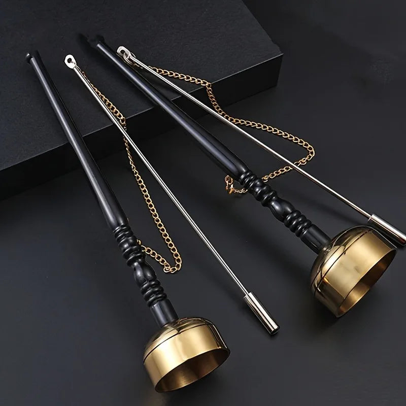 Tibetan Meditation Hand Bell | Brass Prayer Bell with Wooden Handle