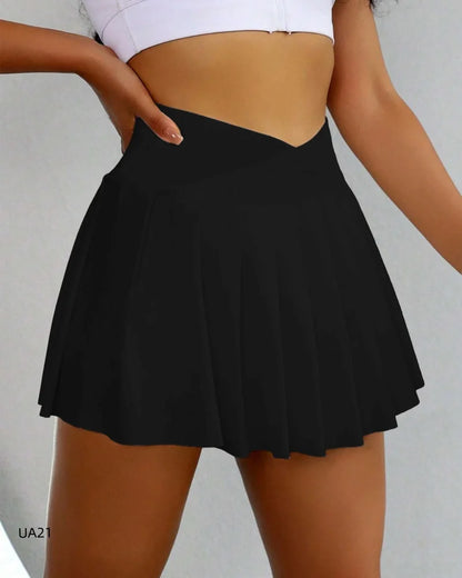 2 in 1 Athletic Skort for Women | Flowy Gym Workout Skirt