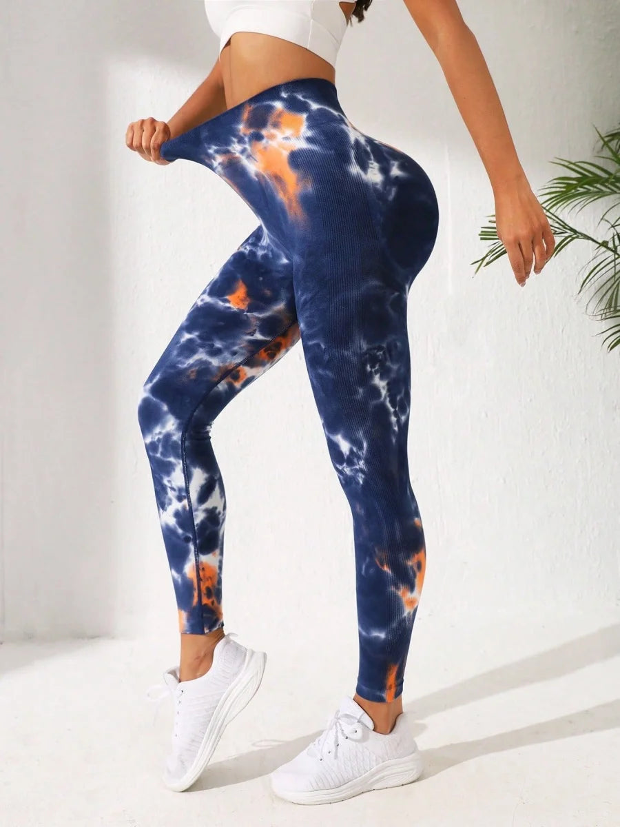 Second Skin Leggings - Seamless Multicolor Pattern