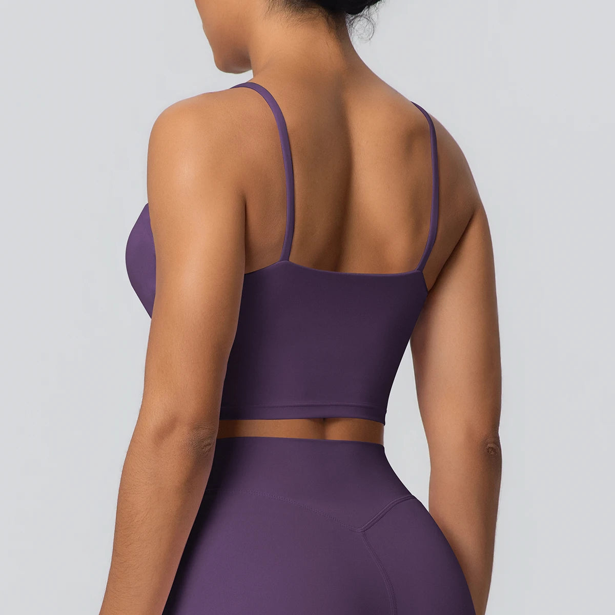 Women Backless Sports Bra Naked Feel Yoga Gym Workout Padded Top