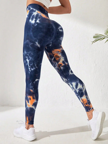 Second Skin Leggings - Seamless Multicolor Pattern
