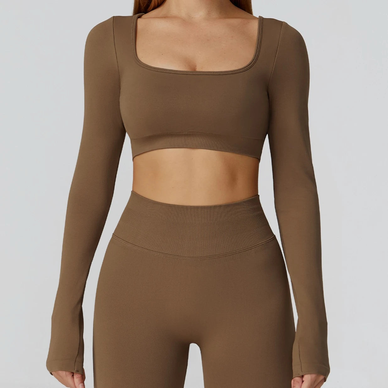 Women’s Gym Yoga Top | Square Neck Backless Fitness Outfit