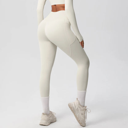 Second Skin Leggings - Pocket High Waist Blue