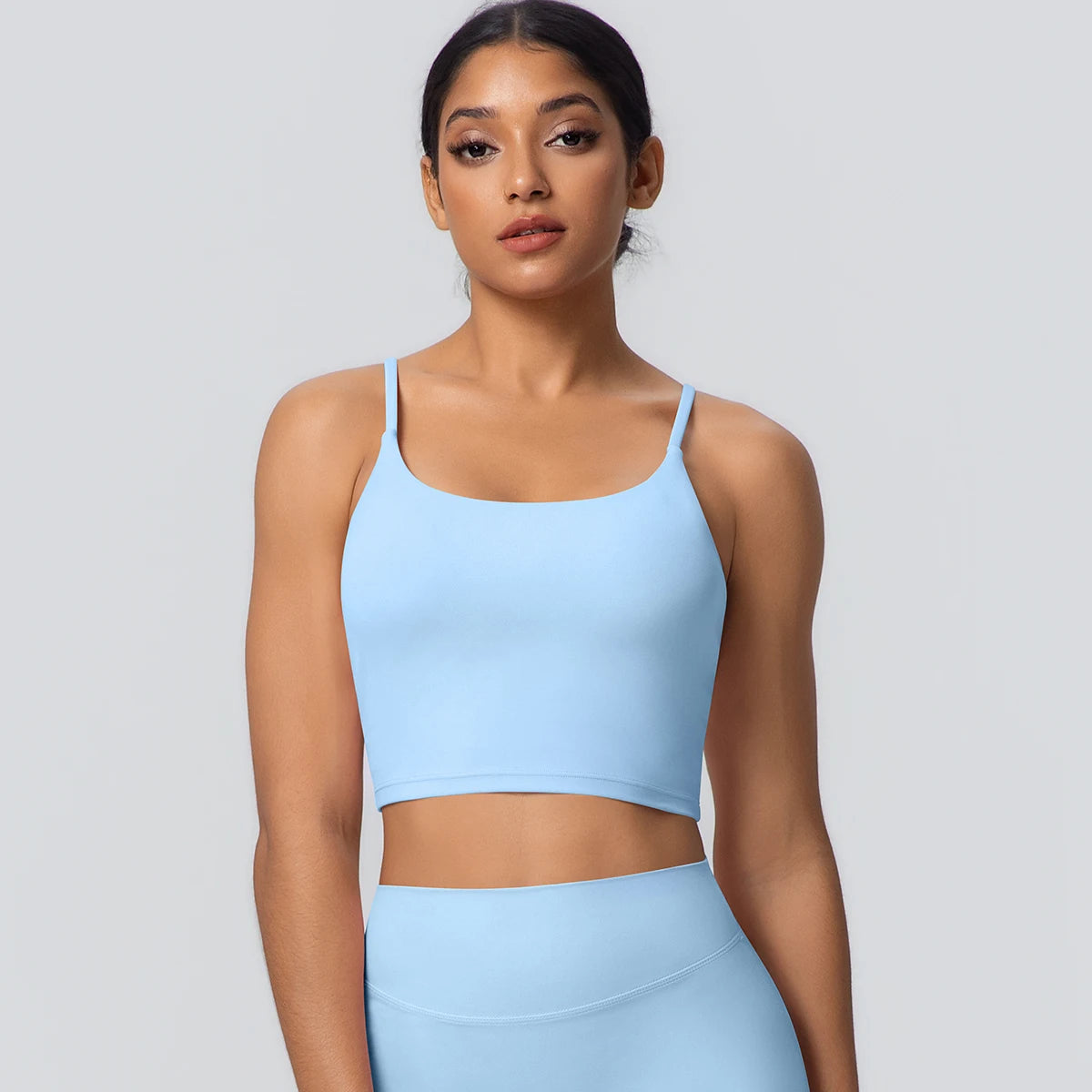 Women Backless Sports Bra Naked Feel Yoga Gym Workout Padded Top