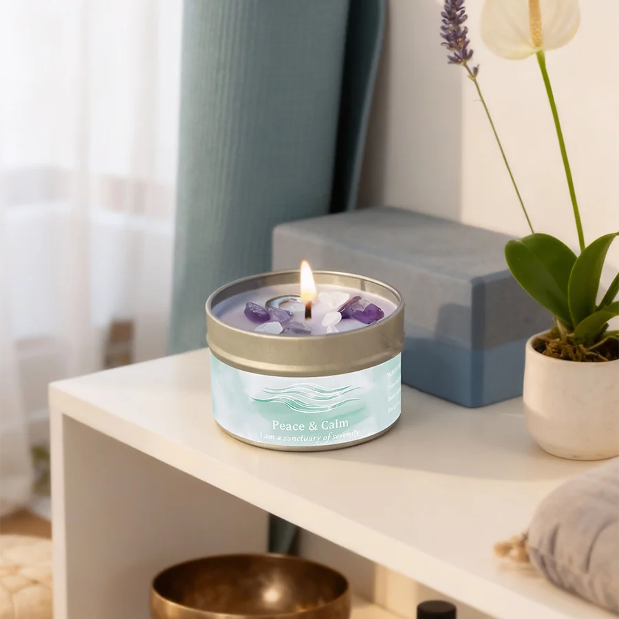 Crystal Candle 3oz | Healing Scented Gift