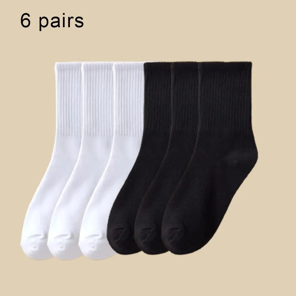 Women Mid Socks Multi Pack Breathable Sweat Absorb Casual Sports Socks