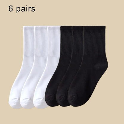 Women Mid Socks Multi Pack Breathable Sweat Absorb Casual Sports Socks