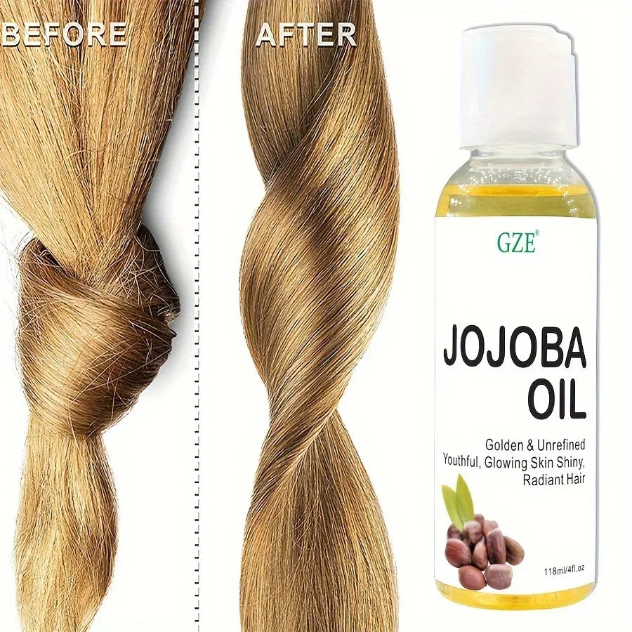 GZE Organic Jojoba Oil for Face, Hair & Skin | Cold Pressed Hexane-Free Carrier Oil