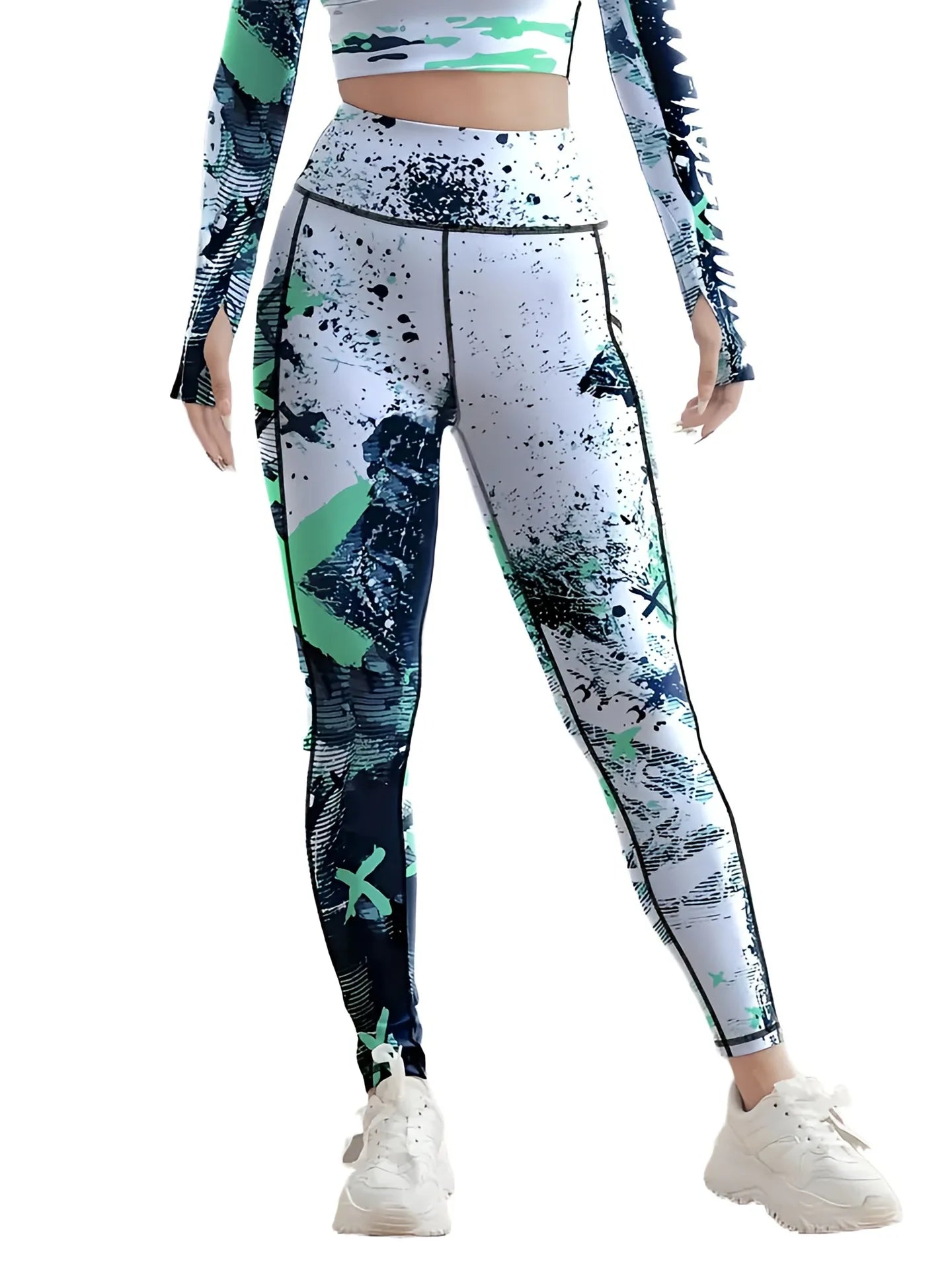 Second Skin Leggings - Patchwork Print