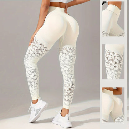Sculpt & Flow Leggings - Jacquard Mesh