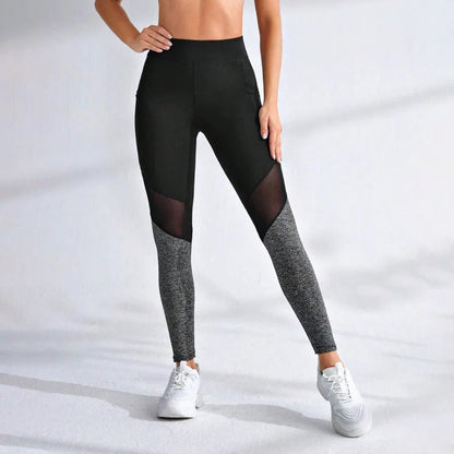 Sculpt & Flow Leggings - Black/Grey Mesh