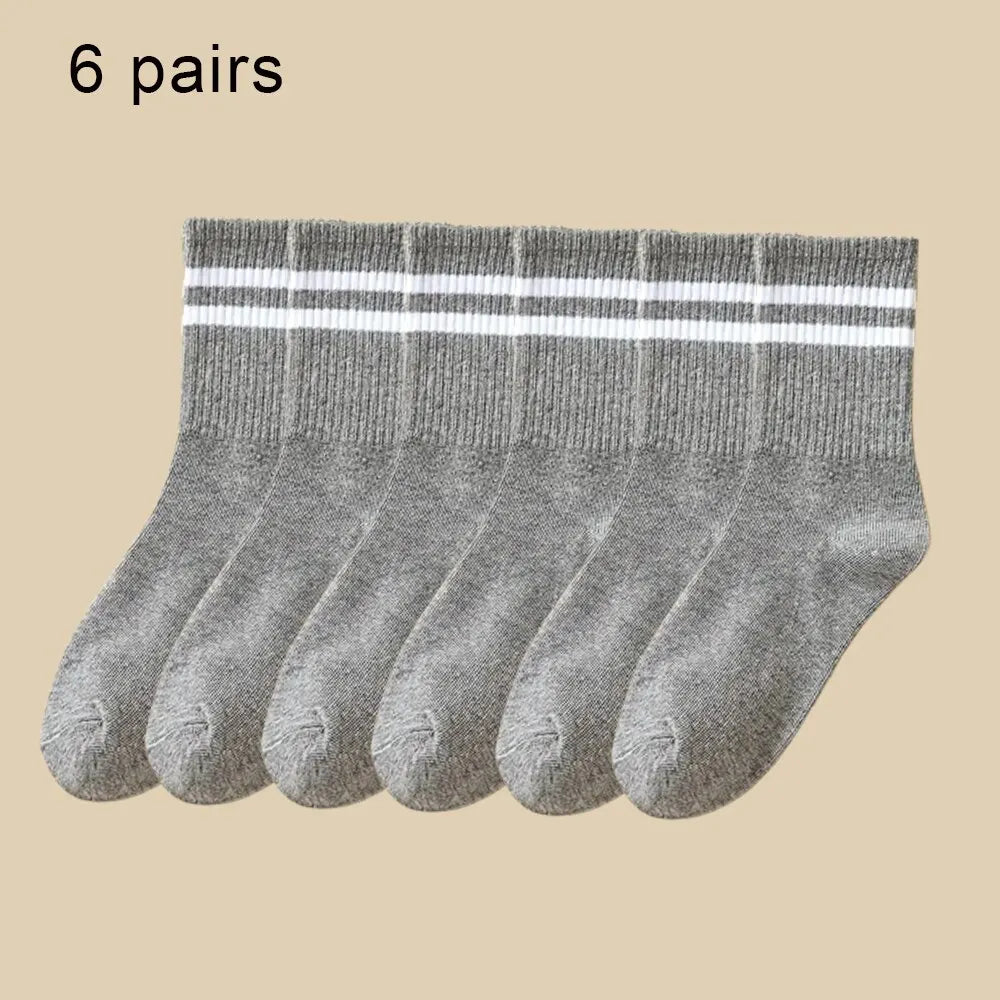 Women Mid Socks Multi Pack Breathable Sweat Absorb Casual Sports Socks