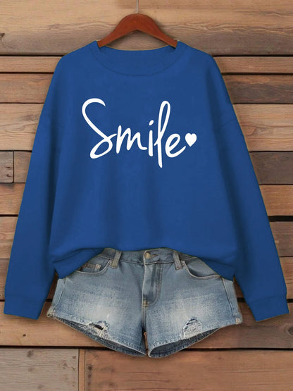 Women’s Casual Fleece Hoodie Smileprints Warm Winter Crewneck Top