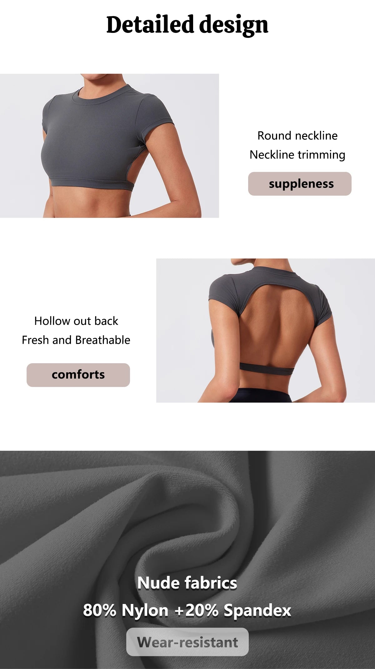 Hearuisavy Sports Top | Backless Yoga Crop Activewear