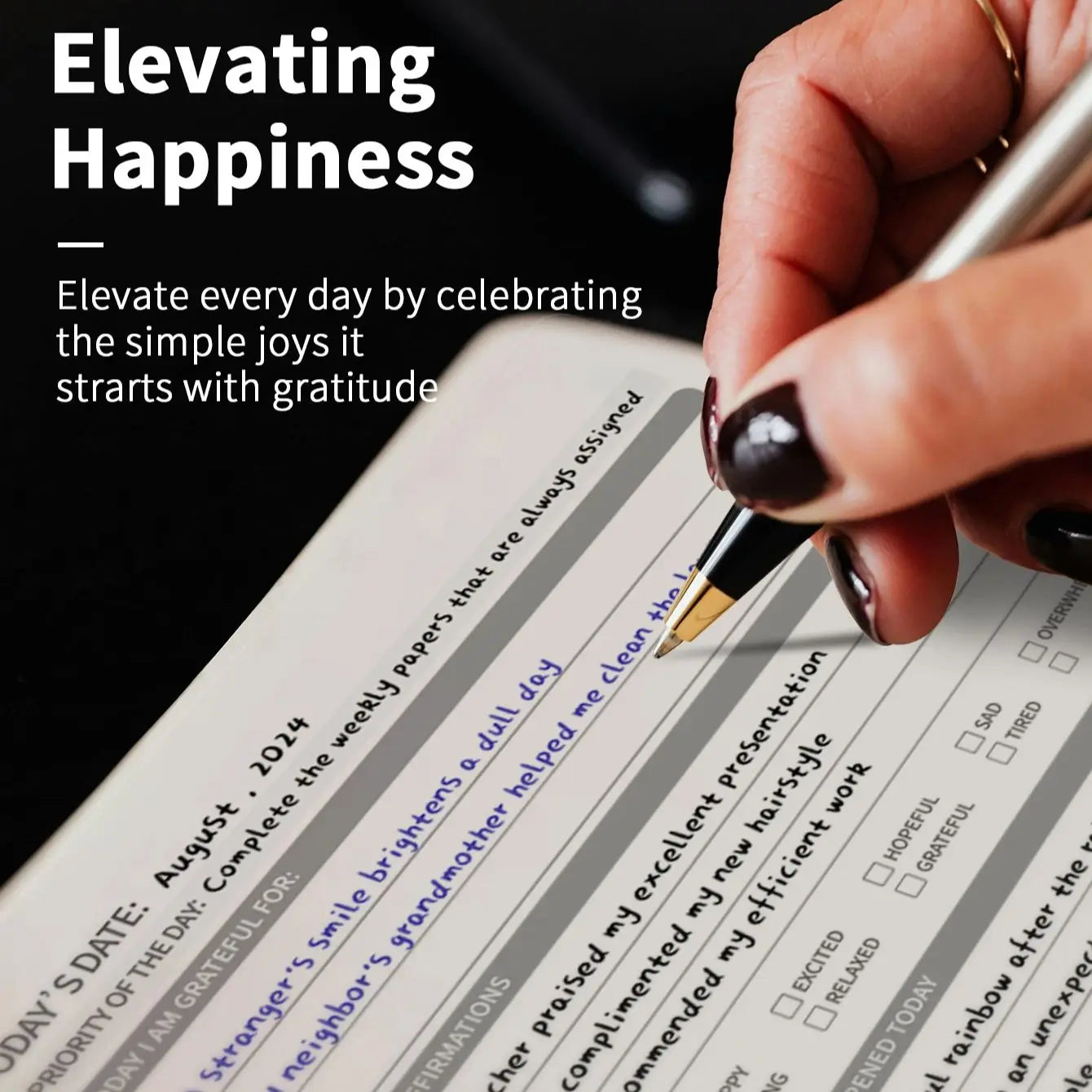 Gratitude Planner | Daily Mood Tracking Journal