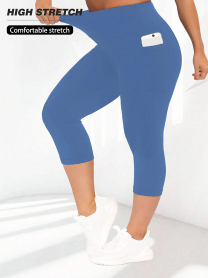 Sculpt & Flow Leggings - Plus Size Capri Black