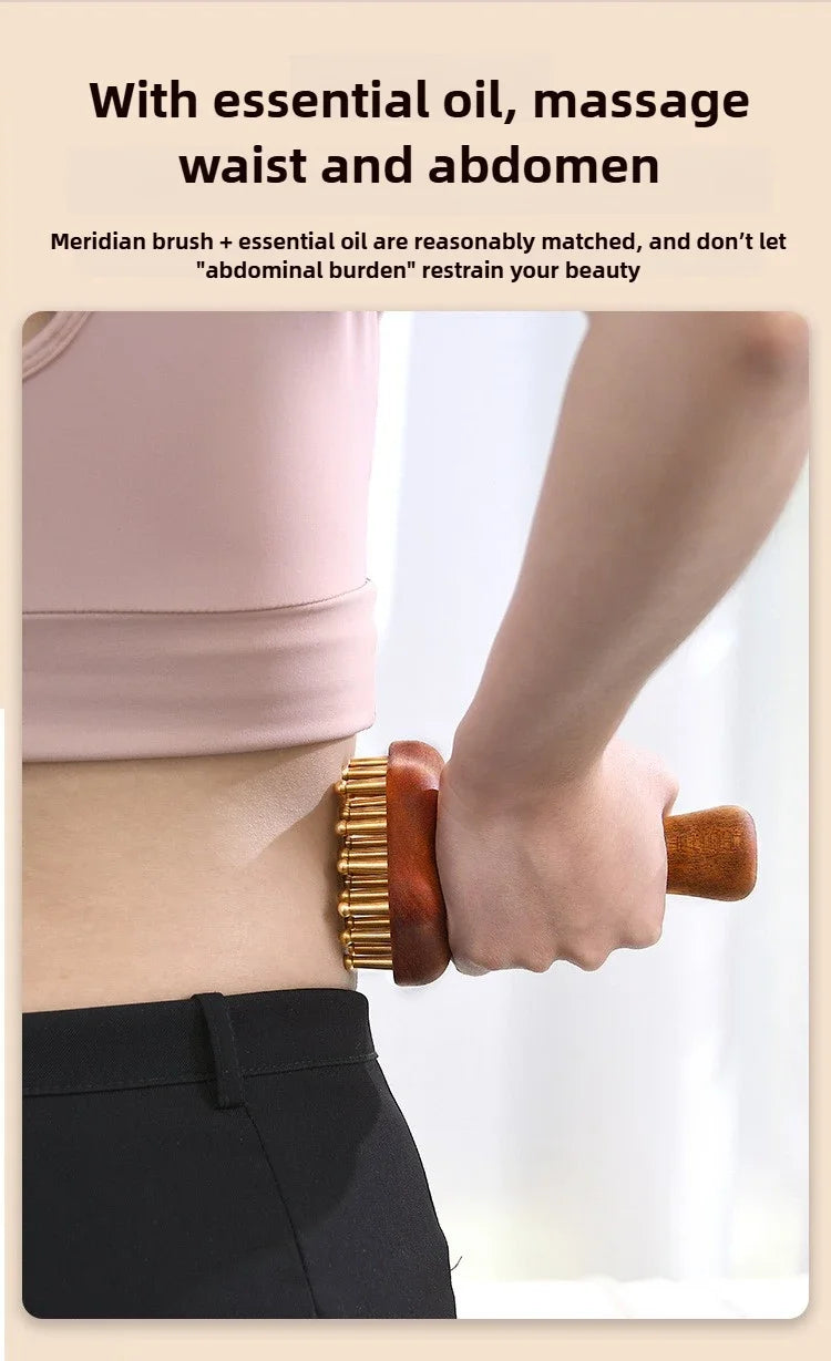 Portable Brass Gua Sha Massage Tool Head Neck Leg Body Meridian Massager Lymphatic Muscle Relief Pain Deep Tissue Massage