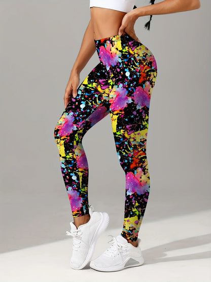 Sculpt & Flow Leggings - Paint Splatter Print