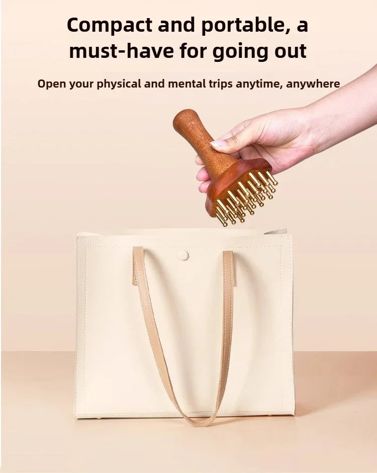 Portable Brass Gua Sha Massage Tool Head Neck Leg Body Meridian Massager Lymphatic Muscle Relief Pain Deep Tissue Massage