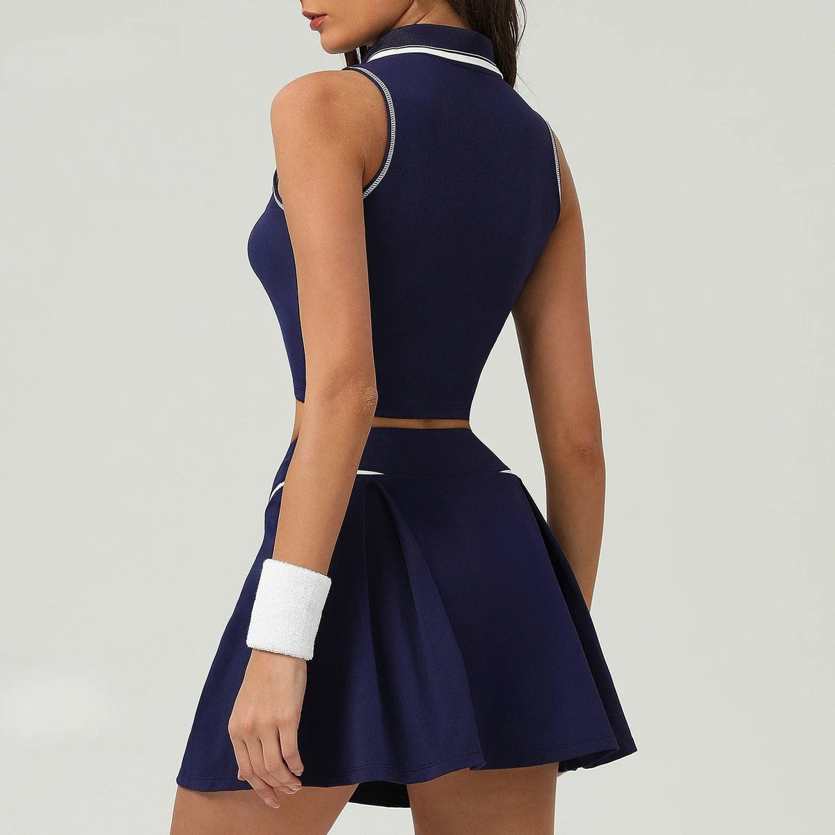 Power Vibe™ Advantage Contrast Trim Top & Skirt Set
