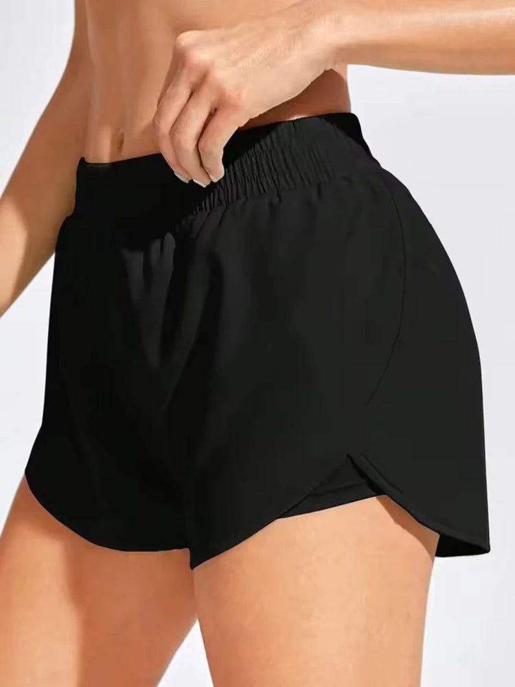 Women Gym Yoga Shorts Fitness Workout Running Sport Leggings Elastic Shorts