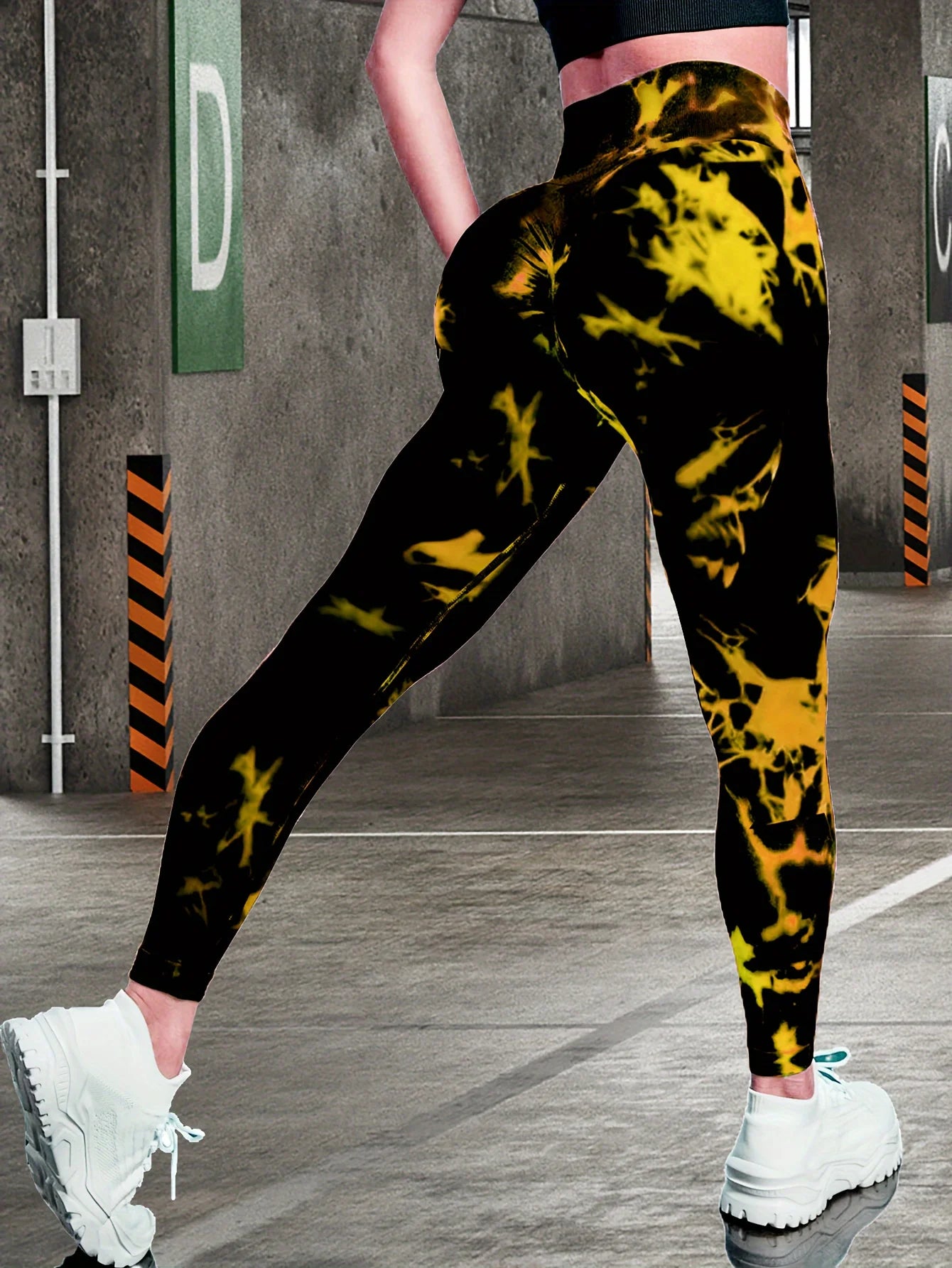 Contour Fit Leggings - Seamless Tie Dye