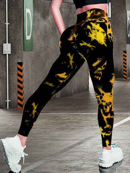Contour Fit Leggings - Seamless Tie Dye