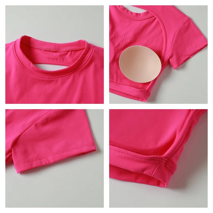 Ladies Sports Top | Backless Yoga Crop Activewear