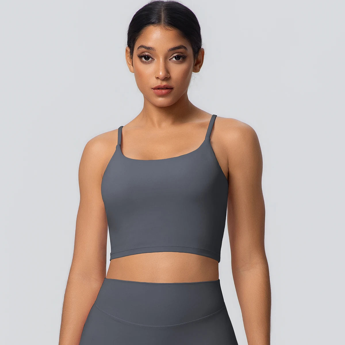 Women Backless Sports Bra Naked Feel Yoga Gym Workout Padded Top